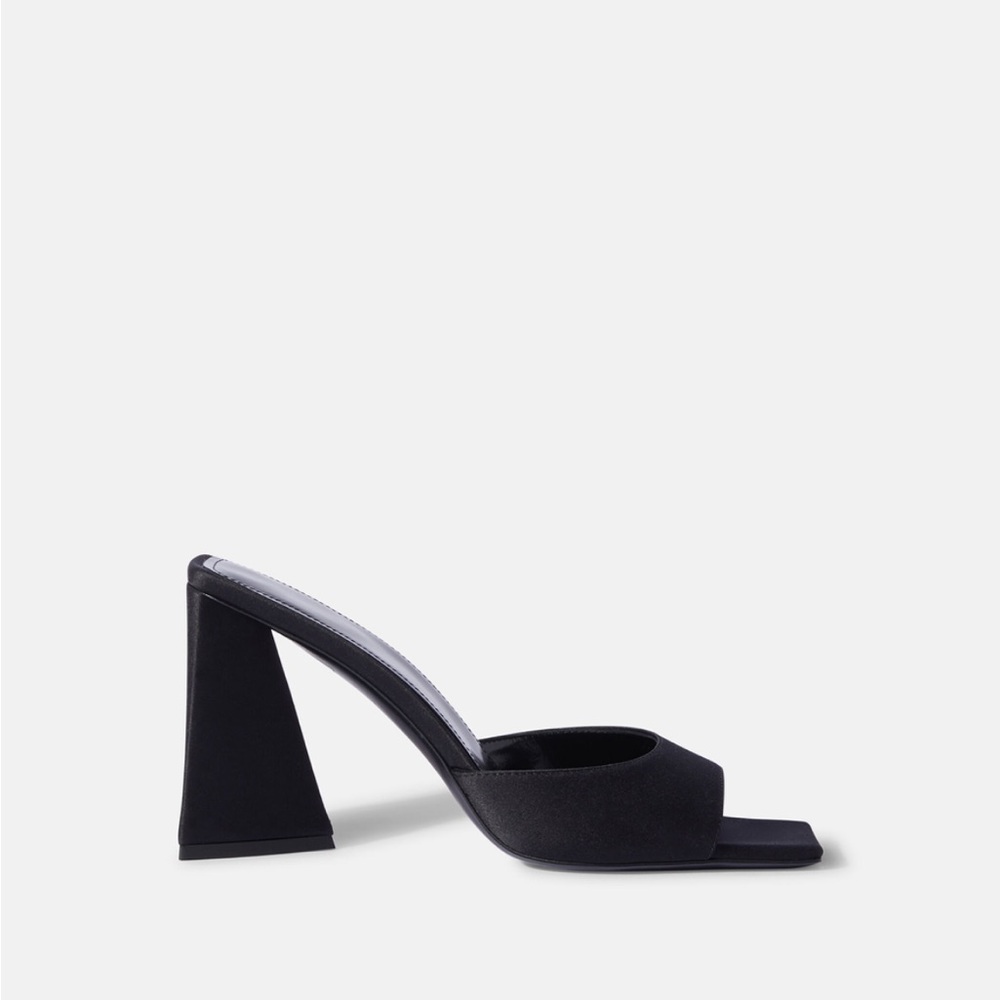 The Attico Devon Mini Mules Satin Black